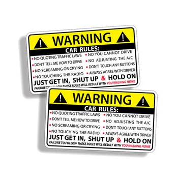 1PC 10CM*6CM Bil Sikkerhed Advarsel Regler Decal PVC-Bil Klistermærker biludstyr Udvendigt Tilbehør Reservedele Til Biler