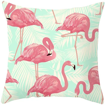 1PC 45x45cm Flamingo pudebetræk Indretning Sofa Pude Tilfælde Seng Pude Dække Home Decor Bil pudebetræk Flamingo pudebetræk