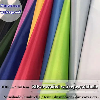 1PC Farverige lærredsvævet Nylon Sølv Belagt Stof, Patchwork-Vandtæt Kite Klud Telt Stof Syning Tekstil DIY Håndværk