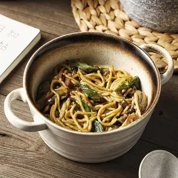 1pc i Japansk Stil med Keramisk Skål Suppe Skål Salat Skål Mad Beholder til Hjemmet