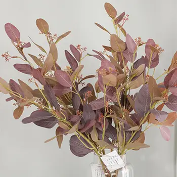 1Pc Kunstige Eucalyptus Blade Falske Blomst Plante Bryllup Hjem Cafe Part Indretning