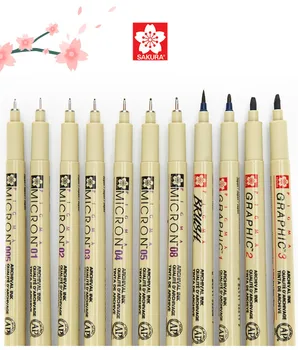 1pc Sakura Micron Pen nålespidsen Tegning Pen Masse 005 01 02 03 04 05 08 1.0 Børste Kunst Markører Komiske Pen Japan Papirvarer
