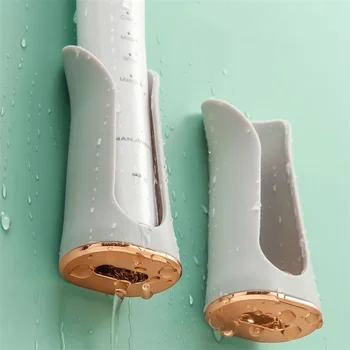 1Pc Silikone Elektrisk Tandbørste Indehavere vægmonteret Punch-Gratis Bøjle Arrangør Kroge Tandbørste Opbevaring Traceless Stå Rack