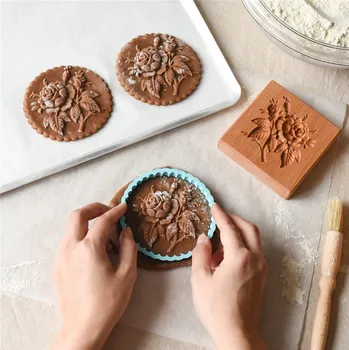 1stk 3D Rose Kiks Skimmel Træ Cookies Ramme Dessert Bagning Silikone Kage Udsmykning Af Meget Velegnet Til Overraskelser For Familien