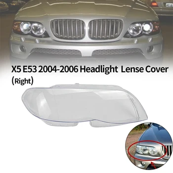 1stk bilforlygte hoved lampe, Klar Linse Linse Cover For-BMW X5 E53 2004-2006 Forlygte Lens Cover(til Højre)