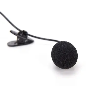 1stk cool stil mini 3,5 mm håndfri mikrofon mikrofon klip på lavalier revers til bærbare pc, sort