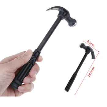 1stk Mini Claw Hammer Plast Håndtag Træbearbejdning Søm Puncher Metal Hammer Værktøj Engros 18.5 x 6.5cm