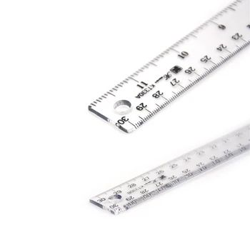 1STK Plast T-Form Hersker Klare og Gennemsigtige Målinger Lige Lineal Måling af Værktøjs-30cm