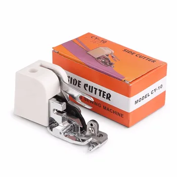 1stk Side Cutter Overlock symaskine trykfoden Fødder symaskine Vedhæftet fil For Alle Lavt Skaft Sanger