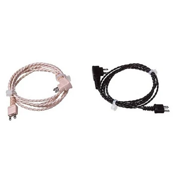 1STK Universal 2pin Adapter Kabel høreapparat Modtager Til Lomme Wire Standard strømkabel Sort/Beige