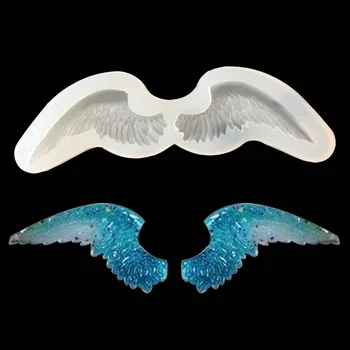 1stk UV-Resin Smykker Flydende Silikone Formen Angel Wing Silikone Charms Forme Til DIY Blande med at Lave Smykker, Dekorere