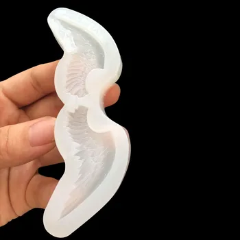 1stk UV-Resin Smykker Flydende Silikone Formen Angel Wing Silikone Charms Forme Til DIY Blande med at Lave Smykker, Dekorere