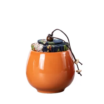 1STK Vintage Keramik Te Dåser Jar Bærbare Rejse Te Opbevaring Caddie Container Mini Forseglet Beholder Emballage Teaware Tilbehør