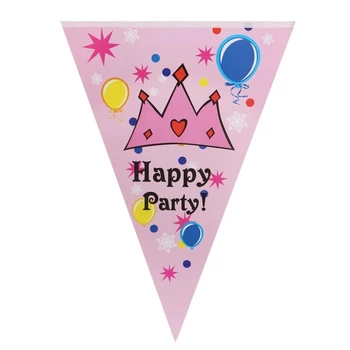 2.2 m-10stk tillykke med Fødselsdagen Bannere Trykt Prinsesse Pap Buntings til Børn, Baby Shower, Fødselsdag Dekorative Flag