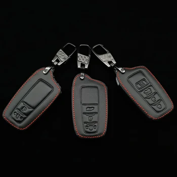 2/3/4-Knappen Læder Key Fob Cover Sag For Toyota Prius Camry Corolla C-HR Chr Rav4 Prado 2018 Nøglering Bil Tilbehør Box