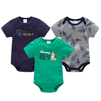 2/3pcs/Masse Baby Dreng Bodyer Unisex Tøj 2021 Mærke Tegneserie Piger Body Korte Ærmer Jumpsuits Infantil Bebe Tøj Romper