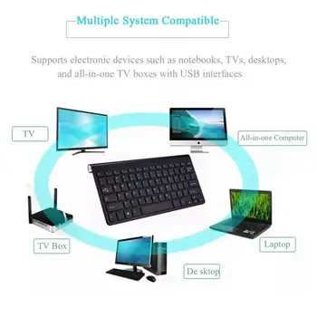 2,4 G Mini Trådløse Tastatur Og Mus Multimedie Tastatur Mus Combo Sæt Til Bærbare Laptop, Desktop-PC-TV kontorartikler