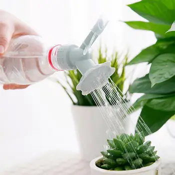 2 I 1 Plast Husstand Potteplante Waterer Bærbare Vand Dåser Sprinkler Dyse Til Blomst Waterers Flaske Vanding