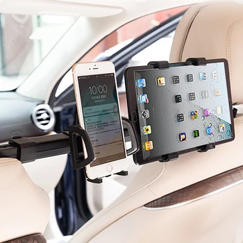 2 I 1 Universal Car Tablet PC Phone Holder Rack 360 Graders bagsædet Nakkestøtten Mount Stå Beslag mobiltelefonholder
