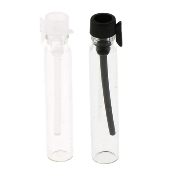 2 ml 50stk Mini-Smage Glas Rejse Parfume Flasker, Hætteglas med plasthætter