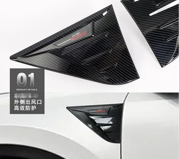 2 Stk Carbon Fiber ABS Chrome Bil sidefløj luftskrue Outlet Dække Trim Ydre Krop Dekoration Til Honda CRV 2017 Car-Styling