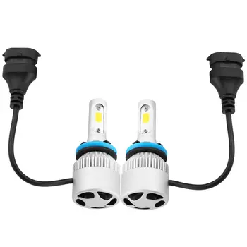 2 stk/Sæt Bærbare S2 LED-Forlygter H8/H9/H11 72W LED Gult Lys Kilde COB Chip Lampen Auto Pærer Belysning System