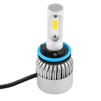 2 stk/Sæt Bærbare S2 LED-Forlygter H8/H9/H11 72W LED Gult Lys Kilde COB Chip Lampen Auto Pærer Belysning System