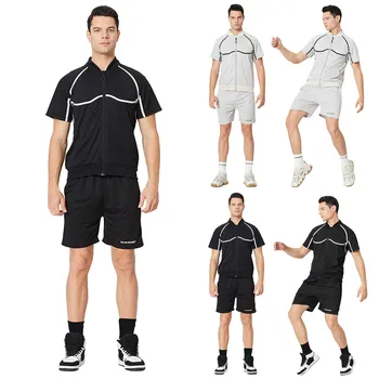 2 Stk Sæt Mænds Træningsdragt Fitness badminton Idræt Passer Tøj Kører, Jogging Sport Slid Motion Træning sæt sportstøj