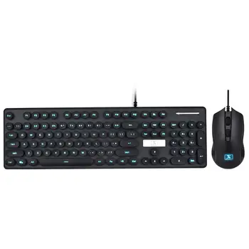 2 Stk/sæt N518 Edb-udstyr Kablede Gaming Lysende Tastatur + Mus Ergonomisk Design, Computer Tilbehør