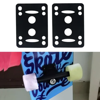 2 Stykker Longboard Riser Puder PU Stødsikkert Morgenfriske Puder Skateboard Hardware Sort til Lange Bord Reparation Ombygning Kits