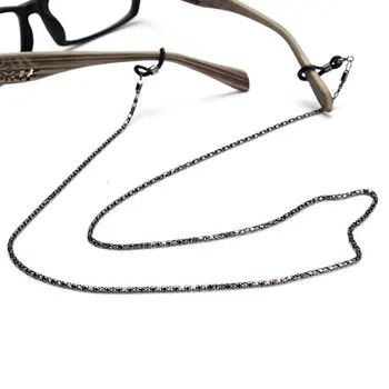 2 X briller ledningen briller band briller tov, kæde sport band metal for briller 61CM sort