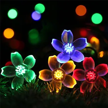 20 50 100 200 LED ' Peach Blossom Blomster Solar Power LED String Fe Lys, Guirlander Have Jule Udsmykning Til Udendørs Lampe