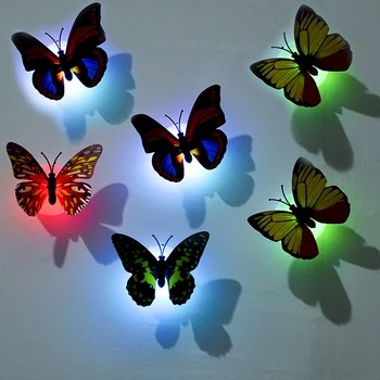 20-5pcs Farverige Sommerfugl Wall Sticker Lys selvklæbende LED Nat Lampe til Bryllup, Fødselsdag, julefrokost, Soveværelse Indretning