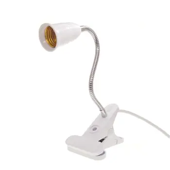 20 cm 360 Grader Fleksibel Lampe Holder Klip E27 Base Med På Off-knappen bordlampe Til Led vækst Lys E27 EU Stik