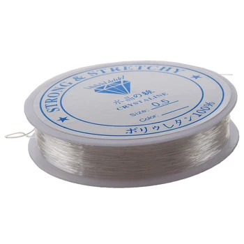 20 Meter Spole krystalklart Stærk Beading Tråd Snor Wire Smykker Snor Halskæder-Armbånd-0,5 mm