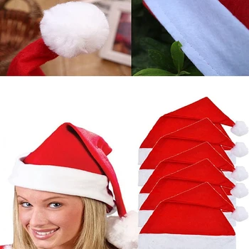 20 Pack Bulk Christmas Santa Hatte til Voksne, Klassiske Røde Xmas Ferie Hatte til Fest Kostume