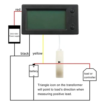 200A STN LCD-Display Digital Multimeter Spænding Ampere Strøm, Energi Amperemeter Voltmeter Batteri Volt-Amp-Meter AH Skærm Panel wi