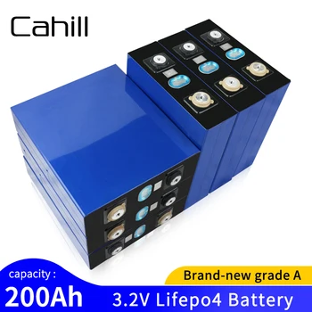 200AH lifepo4 batteri 4stk 3.2 V 12 V Lithium-Jern-Fosfat solceller EU US TAX FREE