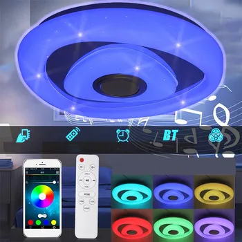 200W 110-220V Bluetooth LED loftslampe RGB Musik, Lys, Musik, Rytme Gradient Farve Smart Loft Lampe Til Hjemmet Foyer Gangarealer