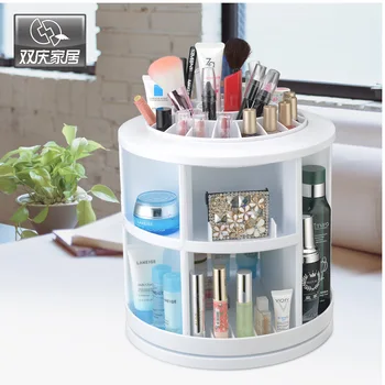 2016 Begrænset Plast Kosmetiske Storage Box 360 Graders Rotation Makeup Organizer Kasser Kosmetik Modtage En Sag Bakker