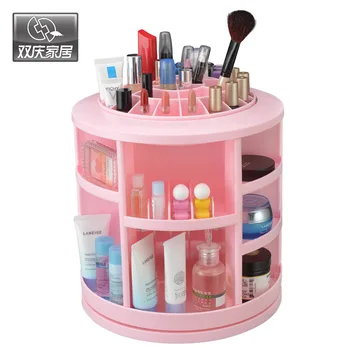 2016 Begrænset Plast Kosmetiske Storage Box 360 Graders Rotation Makeup Organizer Kasser Kosmetik Modtage En Sag Bakker