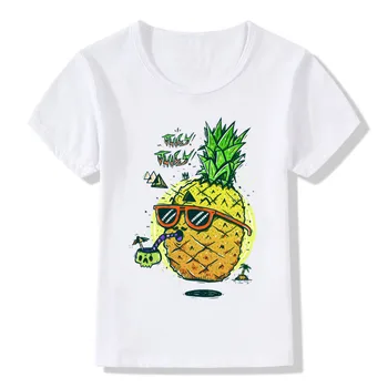 2018 Børn Sjove Ananas Pug Design T-Shirts Piger Drenge Sommer Toppe Kids-kortærmet Tøj Afslappet Baby T-shirt,ooo2149
