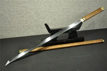 2018 lige samurai-katana japansk samurai sværd wakizashi 1060 1095 stål stick kniv metal taichi katana rosewoos full tang