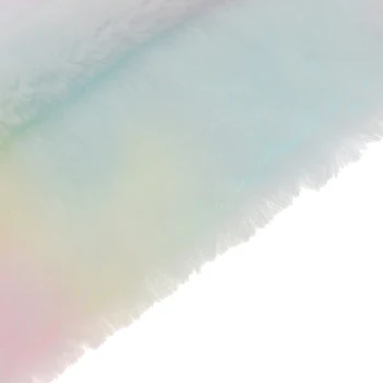 2019 Nye 1Yard Regnbuens Farver Imiteret Pels Stof Blød Plys Stof Diy Syning af Beklædning, Patchwork-Materialer
