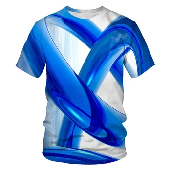 202 Mænd Geometriske Grafisk T-shirt Harajuku Style 3D-T-shirt, Mænds Top Hip Hop 3D-Print Psykedelisk T-shirt