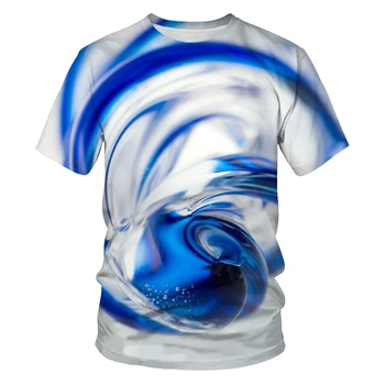 202 Mænd Geometriske Grafisk T-shirt Harajuku Style 3D-T-shirt, Mænds Top Hip Hop 3D-Print Psykedelisk T-shirt
