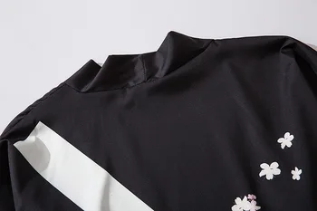 2020 Harajuku Japansk Bølger Casual Print Blomst Kimono Streetwear Mænd Kvinder Cardigan Kinesiske Tegn Tynd Kappe Tøj