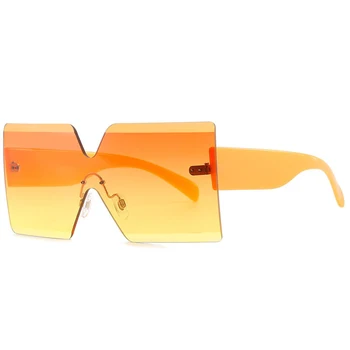 2020 Luksus Brand Designer Mode Overdimensionerede Square Solbriller Kvinder Mænd Vintage Ét Stykke Gradient Linse solbriller UV400 gafas