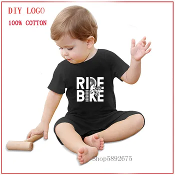 2020 Nye Design-MTB Cykel Mountainbike ride black print Korte Ærmer bomuld romper Sommeren Nyfødte Baby Drenge Tøj Barn Udstyr