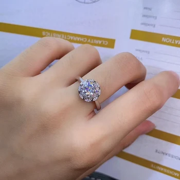 2020 nye knitrende moissanite ring for kvinder smykker engagement ring til bryllup 925 sølv ring i fødselsdags gave